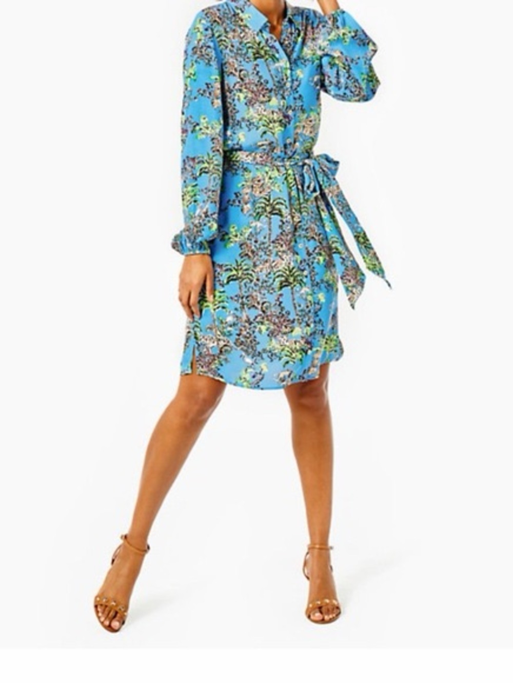 Lilly Pulitzer Bethanne shirt dress in Tiger Queen print